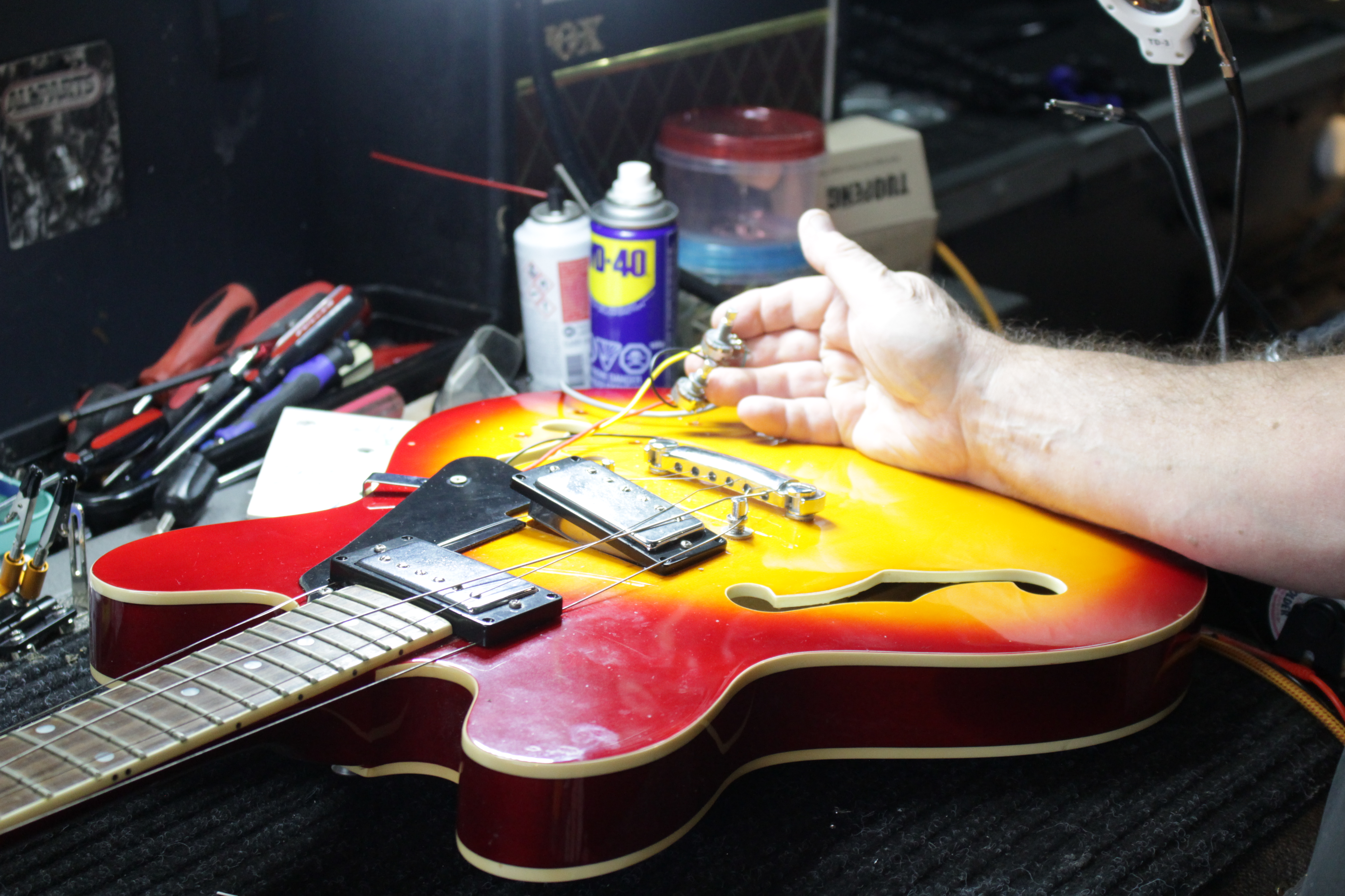 Professional pickup installation and electronics work